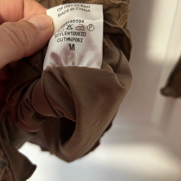 New Pink Brown Mesh Mini Dress Size: M - Picture 10 of 10